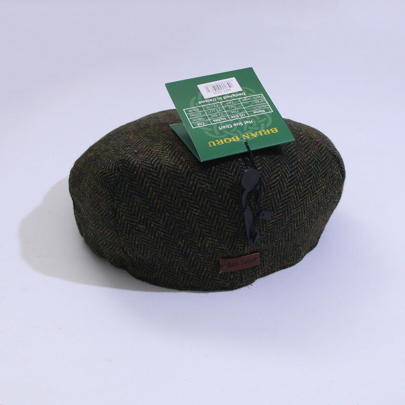 Tweed Hat Countryman Green Herringbone